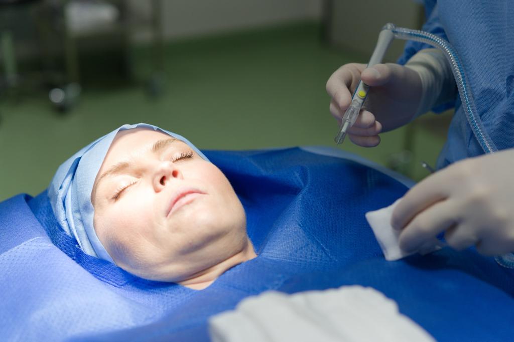 Dr David Sparks performing facial surgery